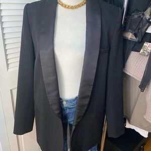 Faith Connexion Black Satin Lapel Blazer